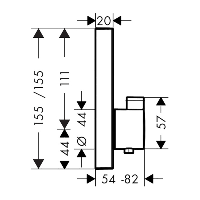 HansGrohe Showerselect Termostatik Batarya, Ankastre, 2 Çıkış İçin - 15763000 - 2