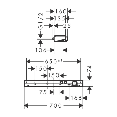 HansGrohe Showertablet Select Termostat Aplike, 2 Çıkış İçin - 13184000 - 2