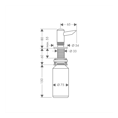 HansGrohe Sıvı Sabunluk/Deterjanlık - 40418000 - 2