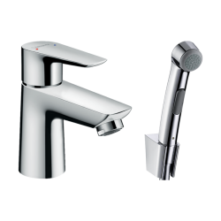 HansGrohe Talis E Tek Kollu Lavabo Bataryası Bidette El Duşu Ve 160 Cm Duş Hortumu İle - 71729000 - 1