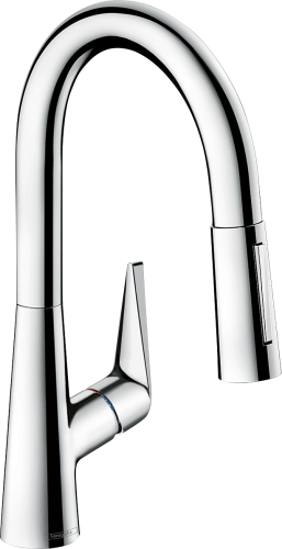HansGrohe Talis M51 Tek Kollu Eviye Bataryası 160, Çekilebilir El Duşu, 2Jet, Sbox - 73850000 - 1
