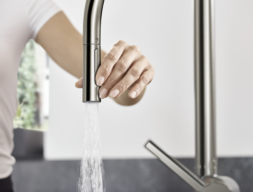 HansGrohe Talis M54 Tek Kollu Eviye Bataryası 210, Çekilebilir El Duşu, 2Jet - 72800800 - 3