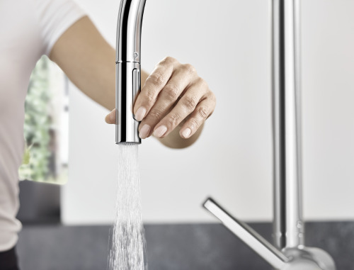 HansGrohe Talis M54 Tek Kollu Eviye Bataryası 210, Çekilebilir El Duşu, 2Jet, Sbox - 72801000 - 3