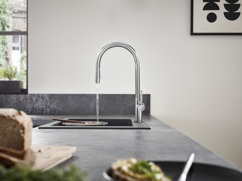 HansGrohe Talis M54 Tek Kollu Eviye Bataryası 210, Çekilebilir El Duşu, 2Jet, Sbox - 72801000 - 4