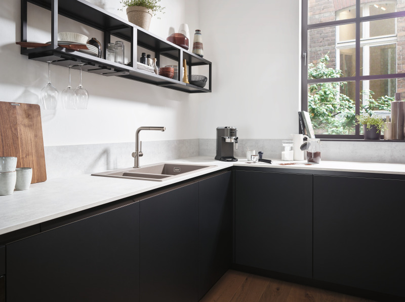 HansGrohe Talis M54 Tek Kollu Eviye Bataryası 270, Çekilebilir Gaga, 1Jet, Sbox - 72809800 - 2