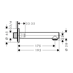 HansGrohe Talis S Küvet Gagası - 72410000 - 2