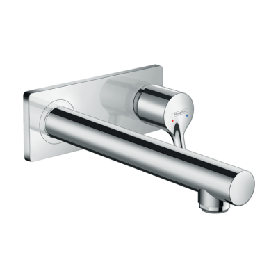 HansGrohe Talis S Tek Kollu Lavabo Bataryası Ankastre Duvara Monte, 22.5 Cm Gaga İle - 72111000 - 1