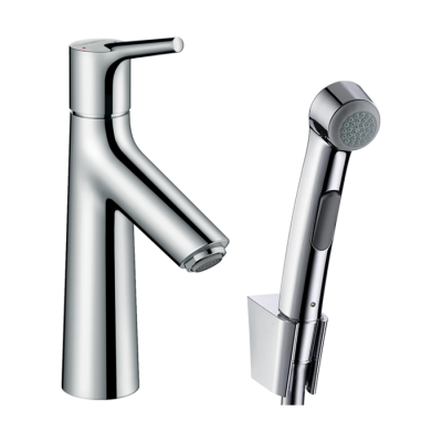 HansGrohe Talis S Tek Kollu Lavabo Bataryası Bidette El Duşu Ve 160 Cm Duş Hortumu İle - 72290000 - 1