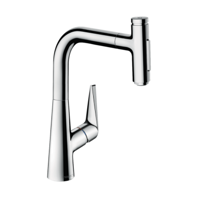 HansGrohe Talis Select M51 Tek Kollu Eviye Bataryası 220, Çekilebilir El Duşu, 2Jet, Sbox - 73868000 - 1