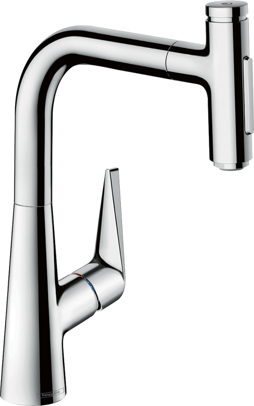 HansGrohe Talis Select M51 Tek Kollu Eviye Bataryası 220, Çekilebilir El Duşu, 2Jet, Sbox - 73868000 - 1