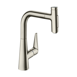 HansGrohe Talis Select M51 Tek Kollu Eviye Bataryası 220, Çekilebilir El Duşu, 2Jet, Sbox - 73868800 - 1