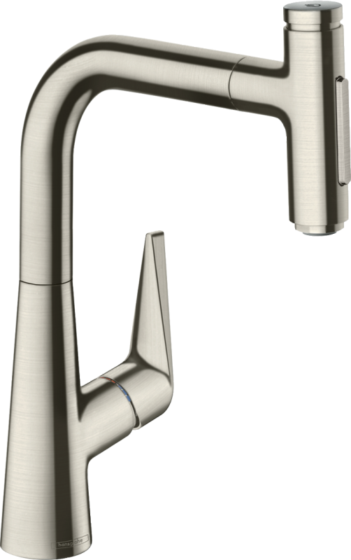 HansGrohe Talis Select M51 Tek Kollu Eviye Bataryası 220, Çekilebilir El Duşu, 2Jet, Sbox - 73868800 - 1