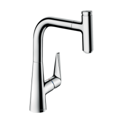 HansGrohe Talis Select M51 Tek Kollu Eviye Bataryası 220, Çekilebilir Gaga, 1Jet - 72822000 - HANSGROHE