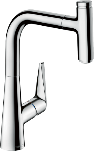 HansGrohe Talis Select M51 Tek Kollu Eviye Bataryası 220, Çekilebilir Gaga, 1Jet - 72822000 - 1