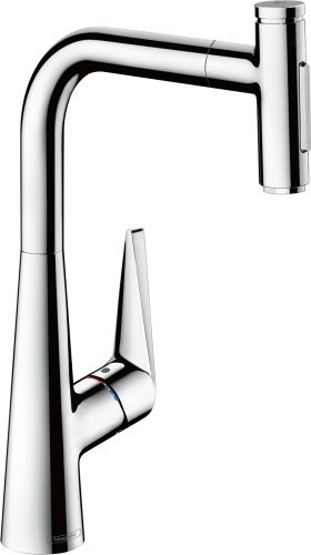 HansGrohe Talis Select M51 Tek Kollu Eviye Bataryası 300, Çekilebilir El Duşu, 2Jet, Sbox - 73867000 - 1