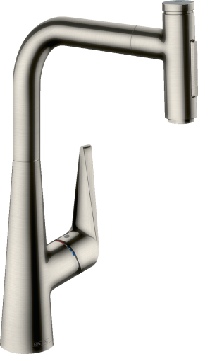 HansGrohe Talis Select M51 Tek Kollu Eviye Bataryası 300, Çekilebilir El Duşu, 2Jet, Sbox - 73867800 - 1