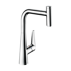 HansGrohe Talis Select M51 Tek Kollu Eviye Bataryası 300, Çekilebilir Gaga, 1Jet, Sbox - 73853000 