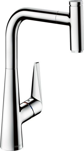 HansGrohe Talis Select M51 Tek Kollu Eviye Bataryası 300, Eco, Çekilebilir Gaga, 1Jet - 72826000 - 1