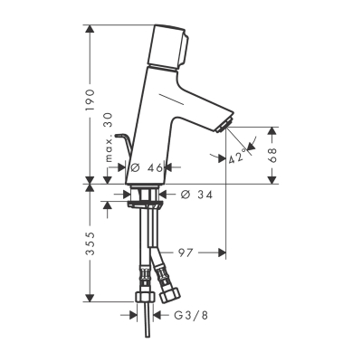 HansGrohe Talis Select S Lavabo Bataryası 80 Kumandalı - 72040000 - 2