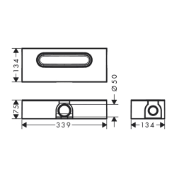 HansGrohe Ubox Universal İç Set Linear Duş Kanalı İçin Standart Kurulum - 1001180 - 2