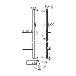 HansGrohe Unica Duş Barı E 150 Cm, Duş Hortumu İle - 27645000 - 2