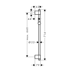 HansGrohe Unica Duş Barı Varia 72 Cm - 27355000 - 2