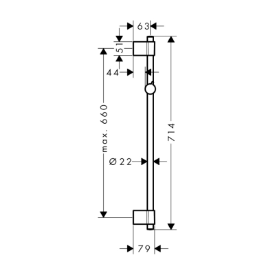 HansGrohe Unica Duş Barı Varia 72 Cm - 27355000 - 2