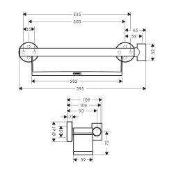 HansGrohe Unica Tutamak Comfort, Raf Ve Duş Askısı İle - 26328400 - 2