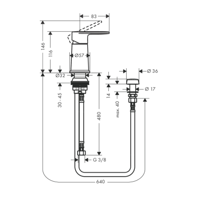 HansGrohe Vernis Blend Bide Seti - 71214000 - 2