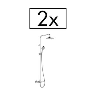 HansGrohe Vernis Blend Duş Kolonu 200 1Jet, Termostat İle Proje Paketi (2'Li) - 26285000 - 1