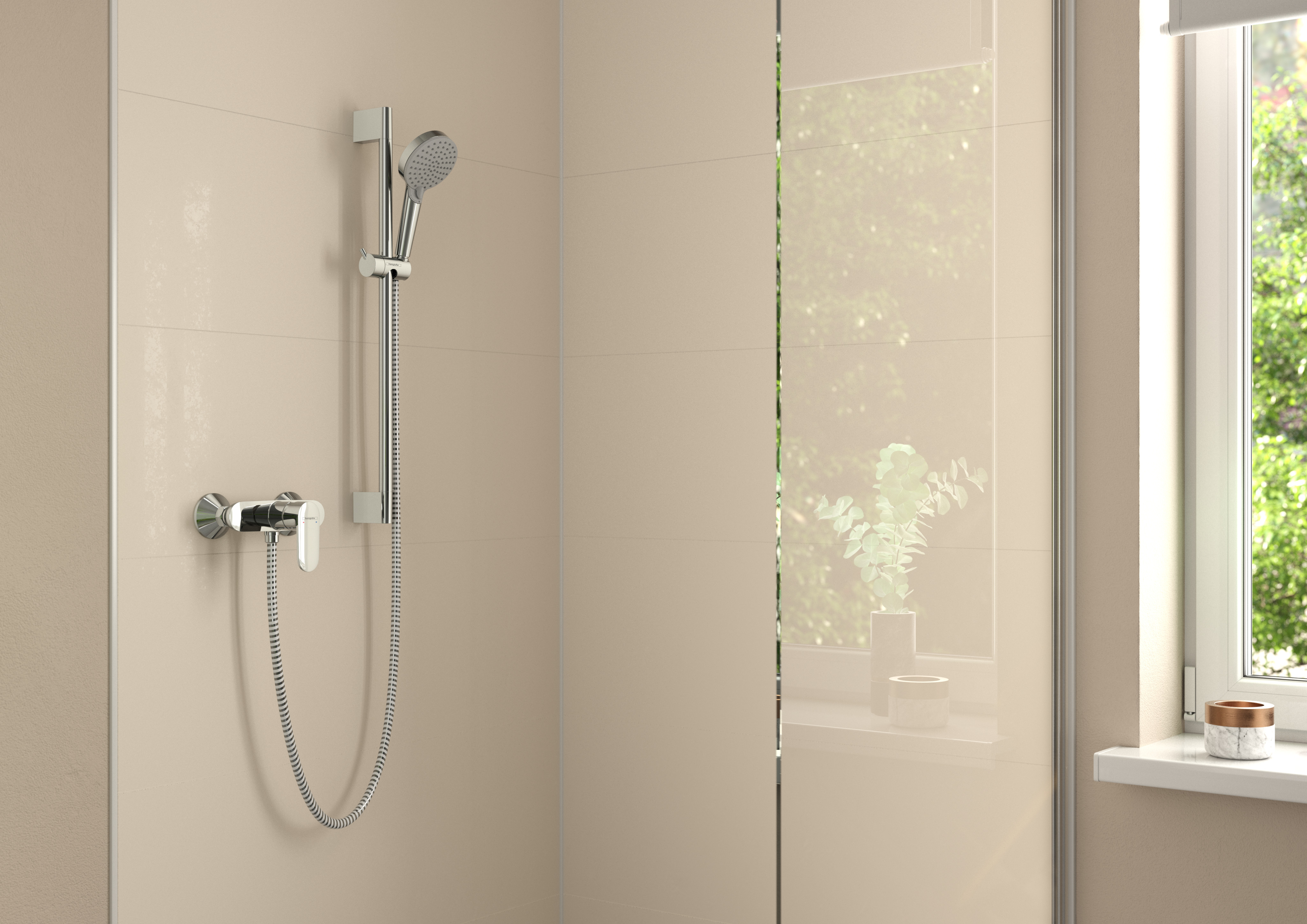 HansGrohe Vernis Blend Tek Kollu Duş Bataryası Aplike Montaj - 71640000 - 2