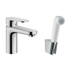 HansGrohe Vernis Blend Tek Kollu Lavabo Bataryası 100 Bidette El Duşu Ve 160 Cm Duş Hortumu İle - 71215000 - 1