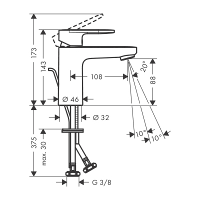 HansGrohe Vernis Blend Tek Kollu Lavabo Bataryası 100 Kumandalı, Proje Paketi (6'Lı) - 71588000 - 2