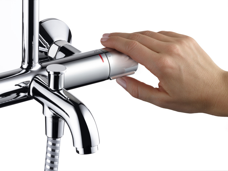 HansGrohe Vernis Shape Duş Kolonu 230 1Jet, Banyo Termostatı İle - 26284000 - 2