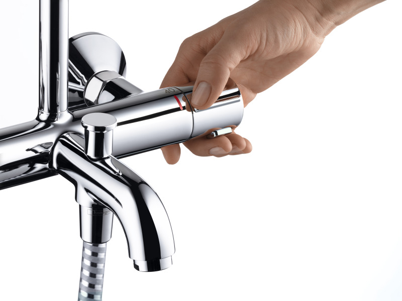HansGrohe Vernis Shape Duş Kolonu 230 1Jet, Banyo Termostatı İle - 26284000 - 3