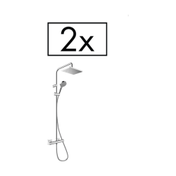 HansGrohe Vernis Shape Duş Kolonu 230 1Jet, Ecosmart, Duş Termostatı İle Proje Paketi (2'Li) - 26287000 - HANSGROHE