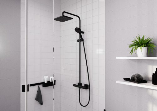 HansGrohe Vernis Shape Duş Kolonu 230 1Jet, Ecosmart, Termostatı İle - 26097670 - 2