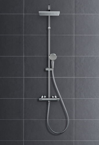 HansGrohe Vernis Shape Duş Kolonu 230 1Jet, Termostat İle - 26286000 - 3