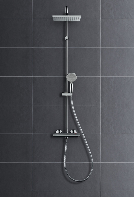 HansGrohe Vernis Shape Duş Kolonu 230 1Jet, Termostat İle - 26286000 - 3