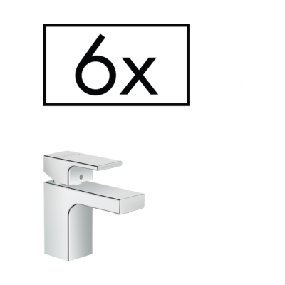 HansGrohe Vernis Shape Tek Kollu Lavabo Bataryası 70 Kumandalı, Proje Paketi (6'Lı) - 71596000 - 1