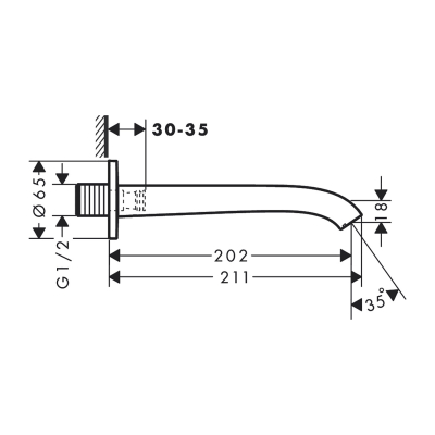 HansGrohe Vivenis Küvet Gagası - 75410000 - 2