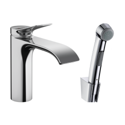 HansGrohe Vivenis Tek Kollu Lavabo Bataryası Bidette El Duşu Ve 160 Cm Hortum İle - 75210000 - HANSGROHE