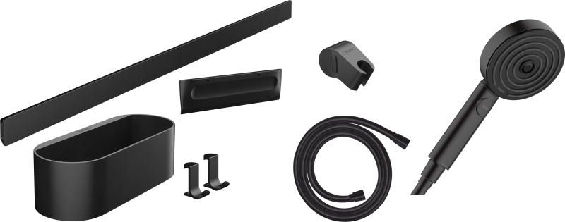 HansGrohe Wallstoris Set El Duşu 105 3Jet Activation Ecosmart, 70 Cm Duş Barı Ve Depolama Seti - 24291670 - 1