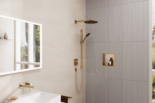 HansGrohe Xtrastoris Individual Duvar Nişi Paslanmaz Çelik Tasarım Çerçeveli 300/300/100 - 56097140 - 2