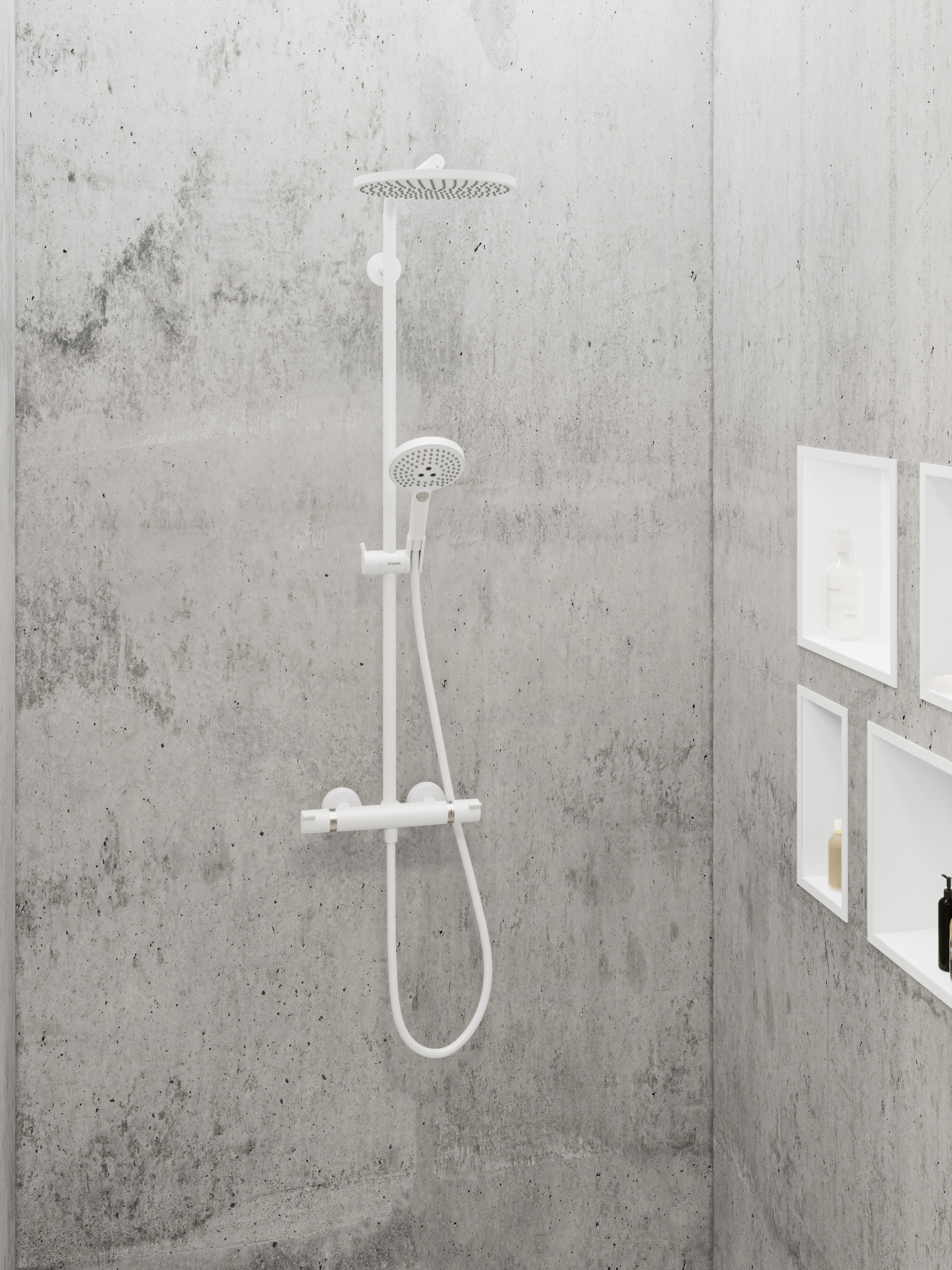 HansGrohe Xtrastoris Individual Duvar Nişi Satin Beyaz Tasarım Çerçeveli 300/150/100 - 56096700 - 2