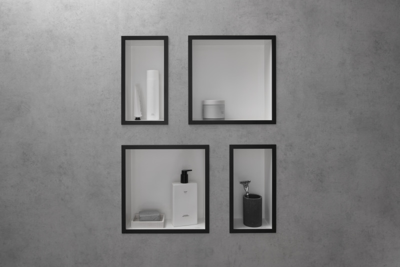 HansGrohe Xtrastoris Individual Duvar Nişi Satin Beyaz Tasarım Çerçeveli 300/300/100 - 56099670 - 2