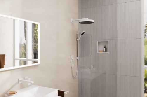 HansGrohe Xtrastoris Individual Duvar Nişi Satin Beyaz Tasarım Çerçeveli 300/300/100 - 56099700 - 2
