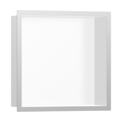 HansGrohe Xtrastoris Individual Duvar Nişi Satin Beyaz Tasarım Çerçeveli 300/300/100 - 56099800 - HANSGROHE