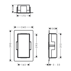 HansGrohe Xtrastoris Minimalistic Duvar Nişi Açık Çerçeveli 300/150/100 - 56070700 - 2