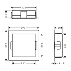 HansGrohe Xtrastoris Minimalistic Duvar Nişi Açık Çerçeveli 300/300/100 - 56073800 - 2